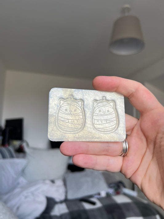 1.5 inch Mummy Kitty Squishies Silicone Mould