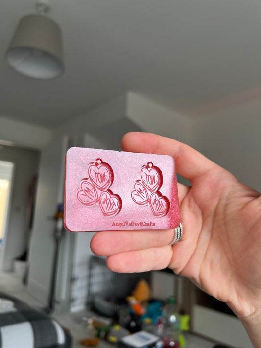 1.5 inch Not My Type Hearts Silicone Mould