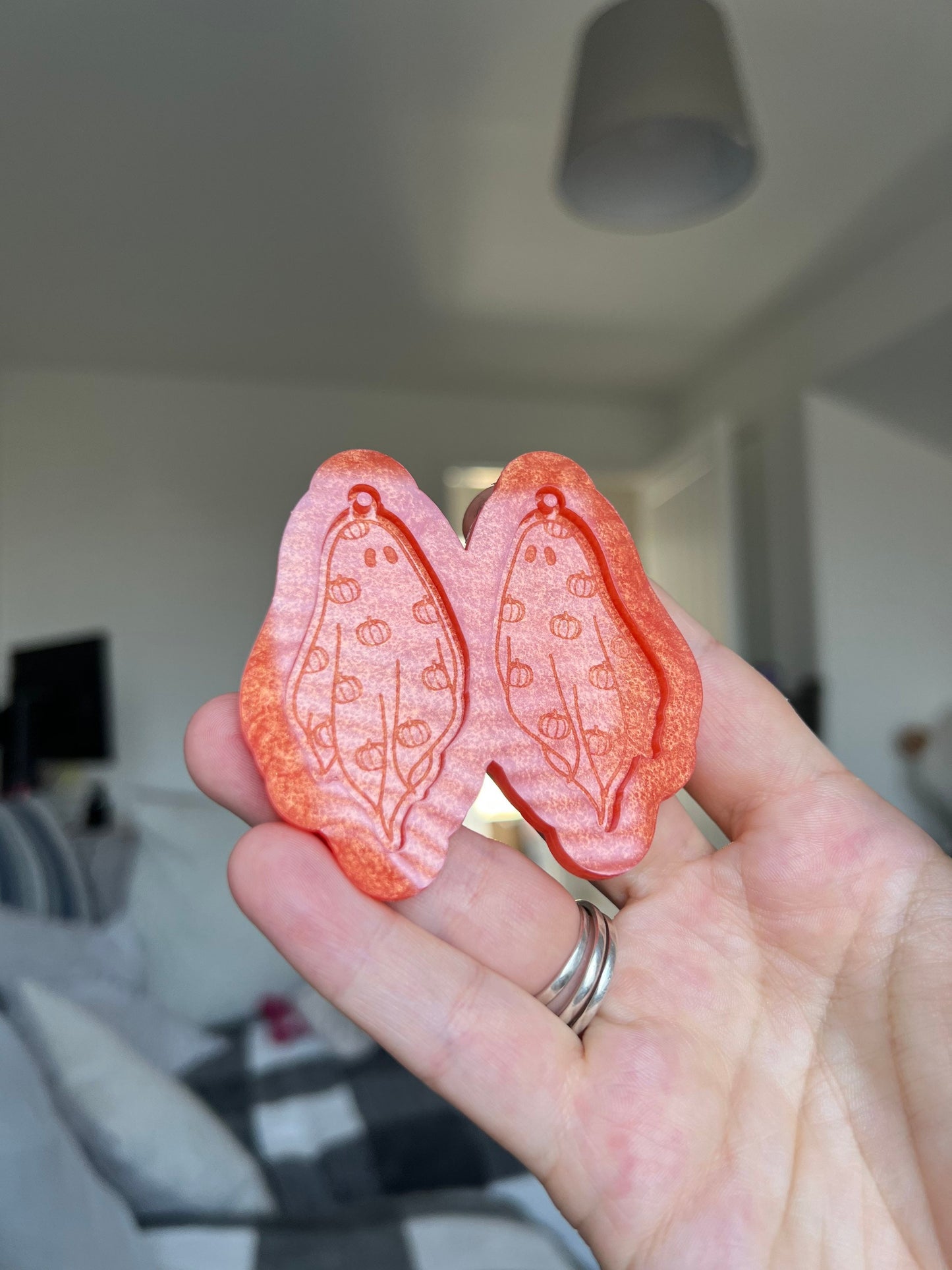 2 inch Pumpkin Ghosts Silicone Mould