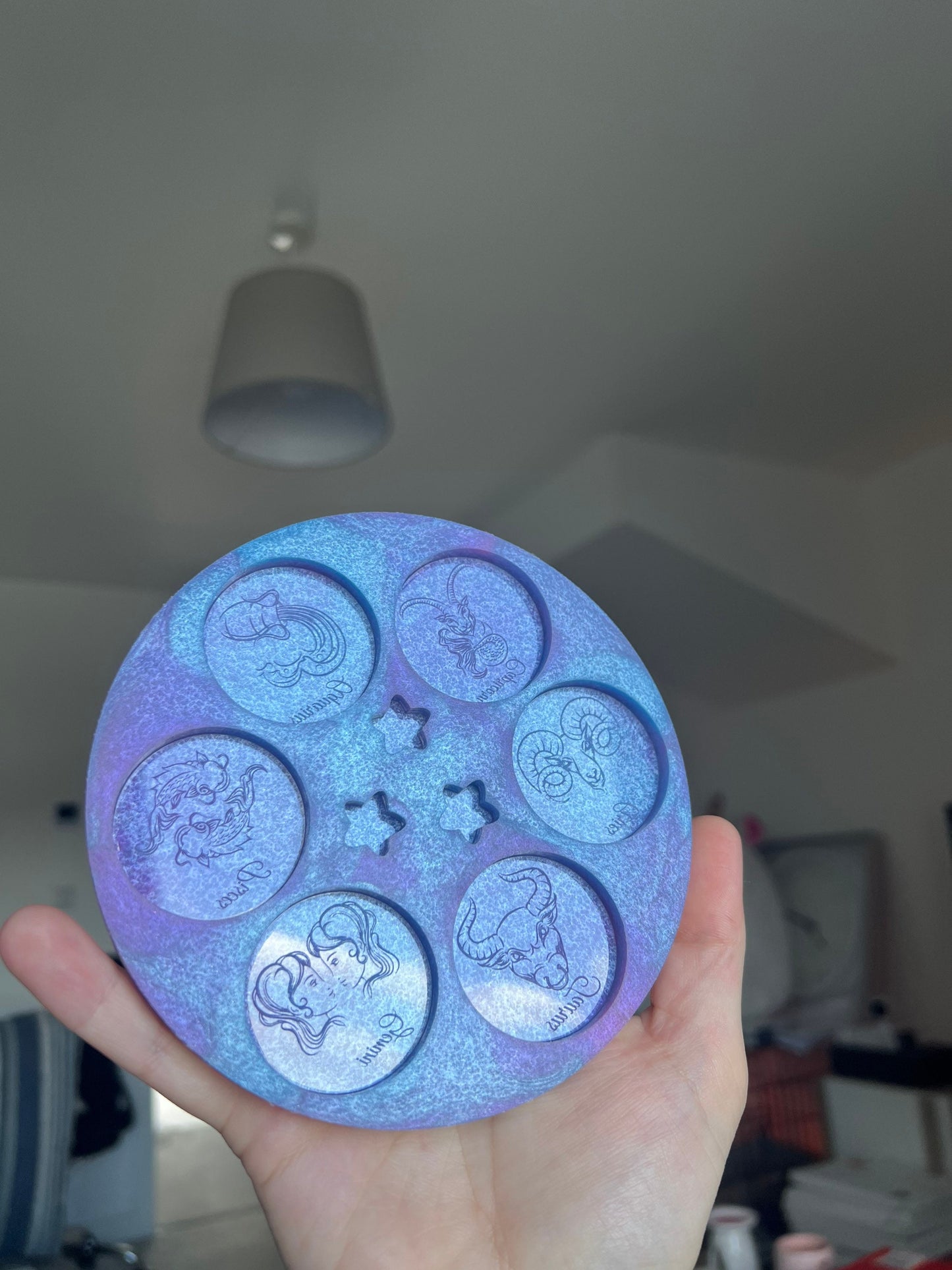 1.5 inch Zodiac Star Sign Palette Set 1 Silicone Mould