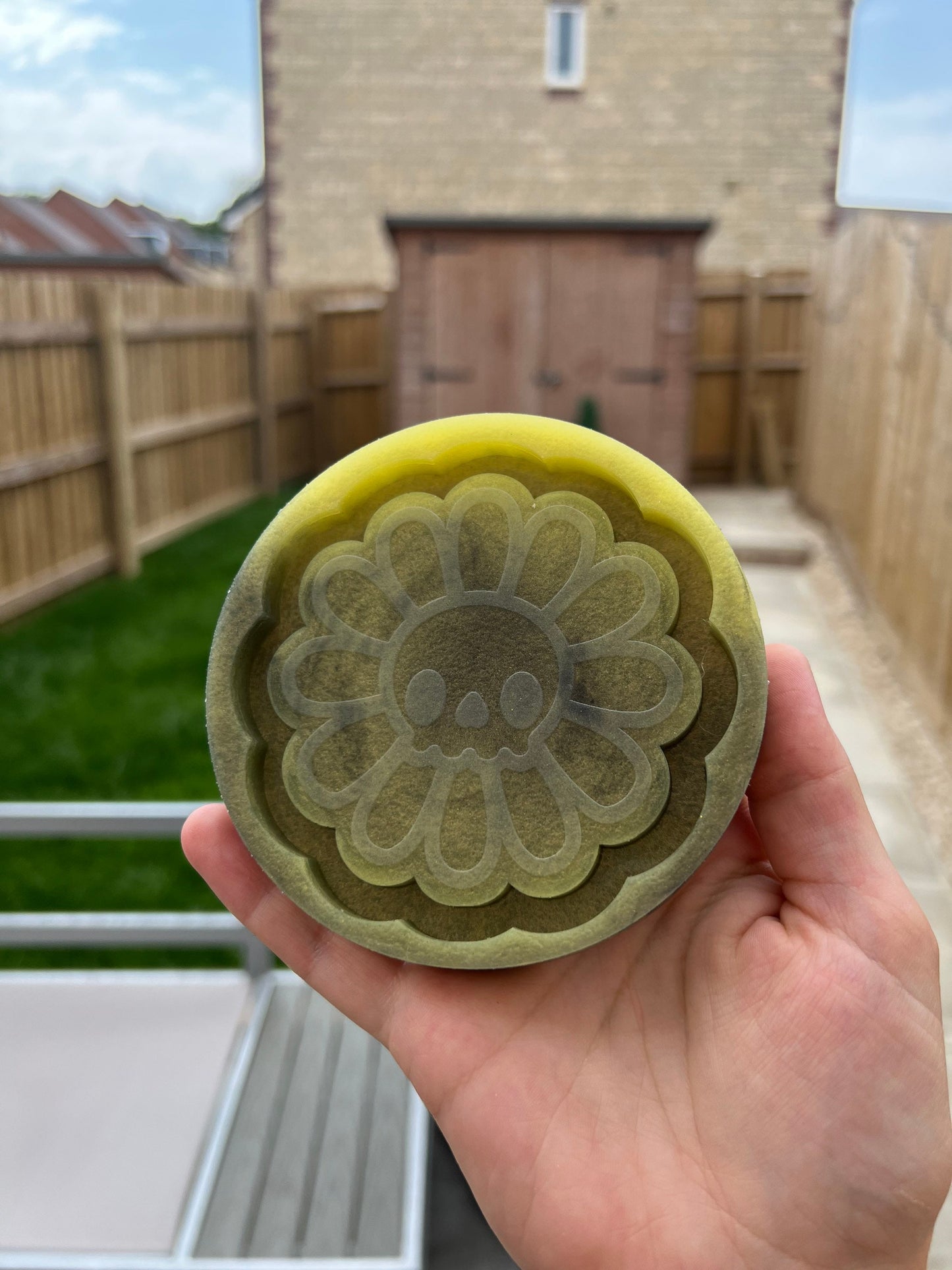 4 inch Flower Skull Tray Silicone Mould