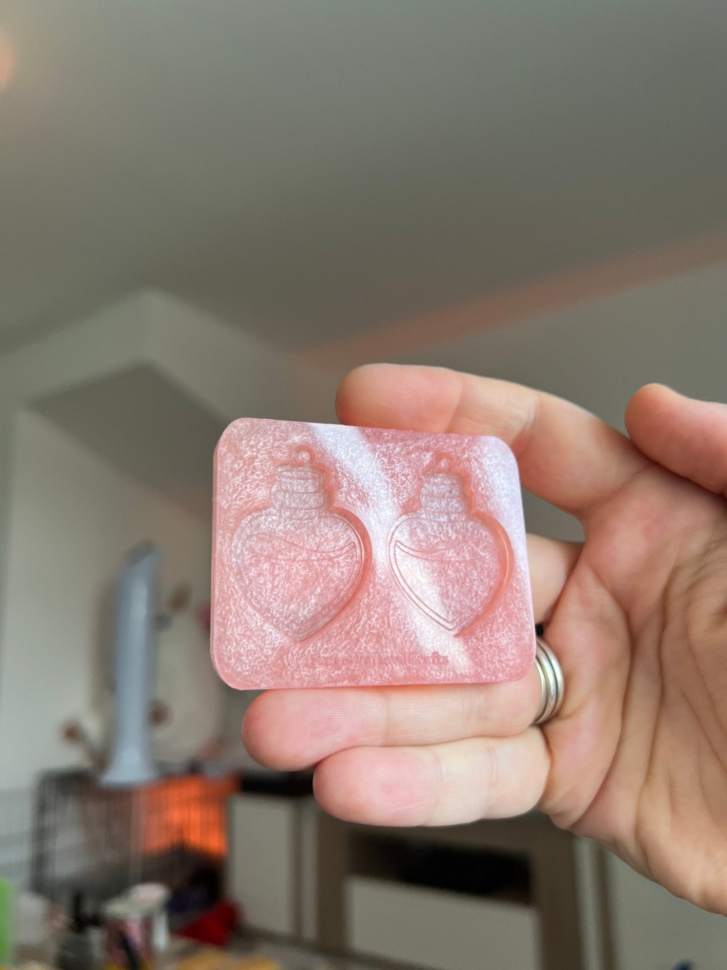 1.5 inch Heart Potions Silicone Mould