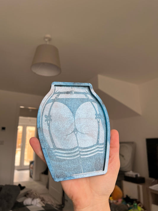 6 inch Rude Sexy Butt Suspender Silicone Mould
