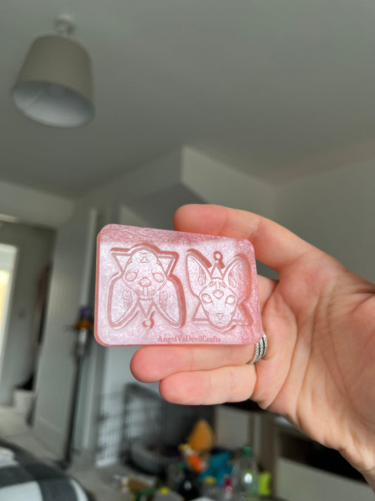 1.5 inch All Seeing Sphynx Cat Heads Silicone Moulds