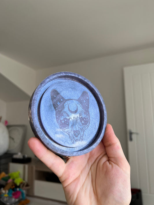 4 inch Cat Skull Tray Silicone Mould
