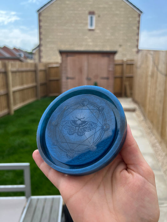 4 inch Moon Phase Moth Tray Silicone Mould