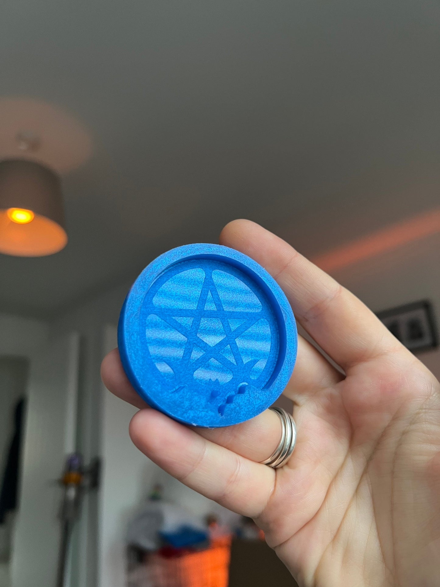 2 inch Bat Pentagram Incense Holder Silicone Mould