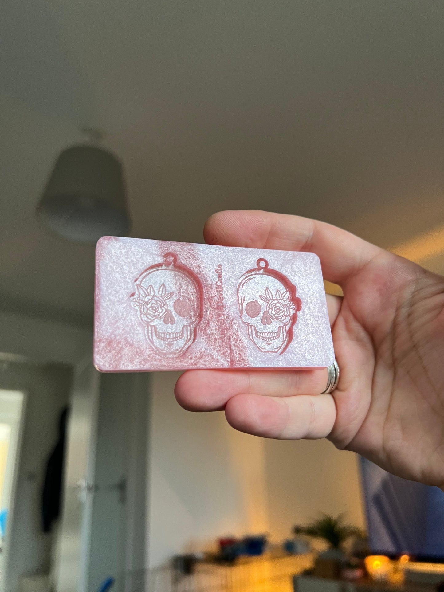 1.5 inch Flower Eye Skulls Silicone Mould