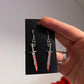 2 inch Metal Bloody Dagger Earrings