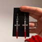 2 inch Bloody Acrylic Sword Earrings