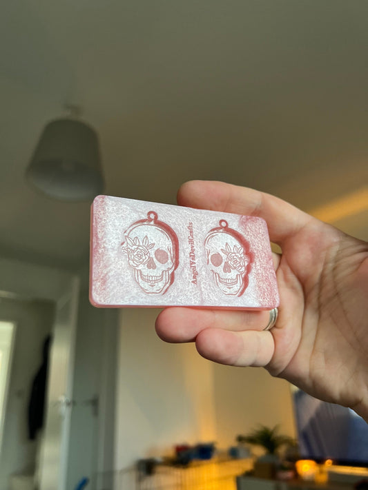 1.5 inch Flower Eye Skulls Silicone Mould