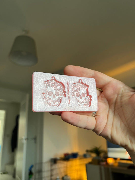1.5 inch Sunflower Skulls Silicone Mould