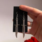 2.5 inch Metal Dagger Earrings