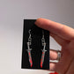 2 inch Metal Bloody Dagger Earrings