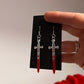 2 inch Bloody Acrylic Sword Earrings