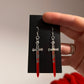 2 inch Bloody Acrylic Sword Earrings