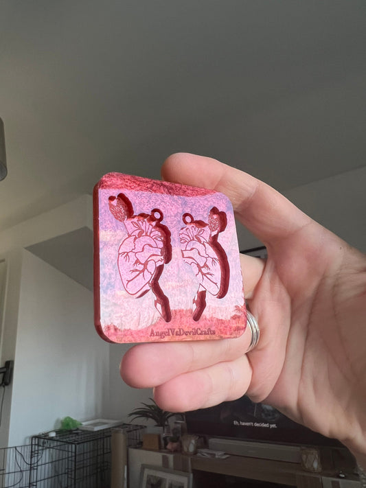 1.5 inch Arrow Anatomical Hearts Silicone Mould
