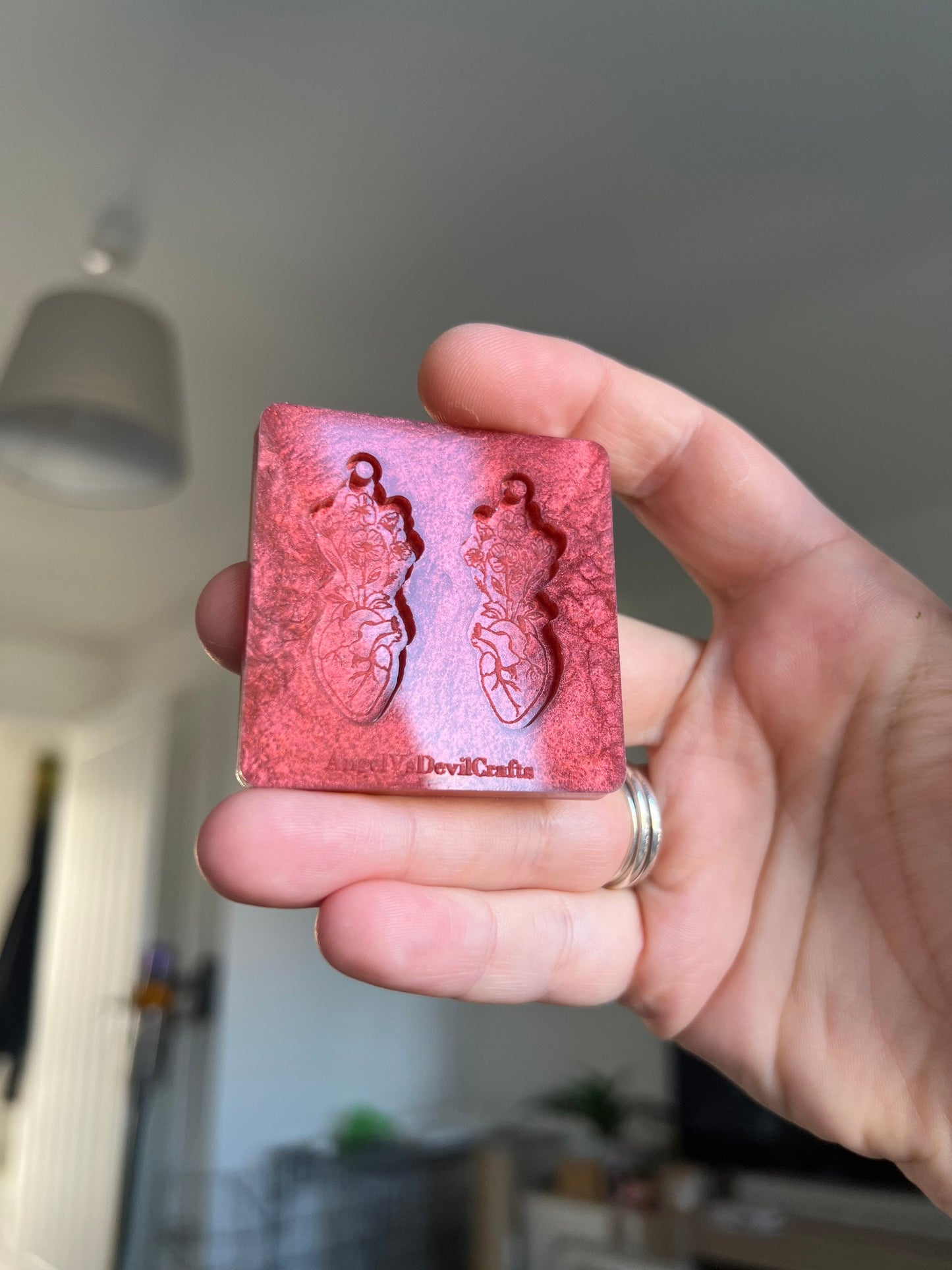 1.5 inch Flower Anatomical Hearts Silicone Mould