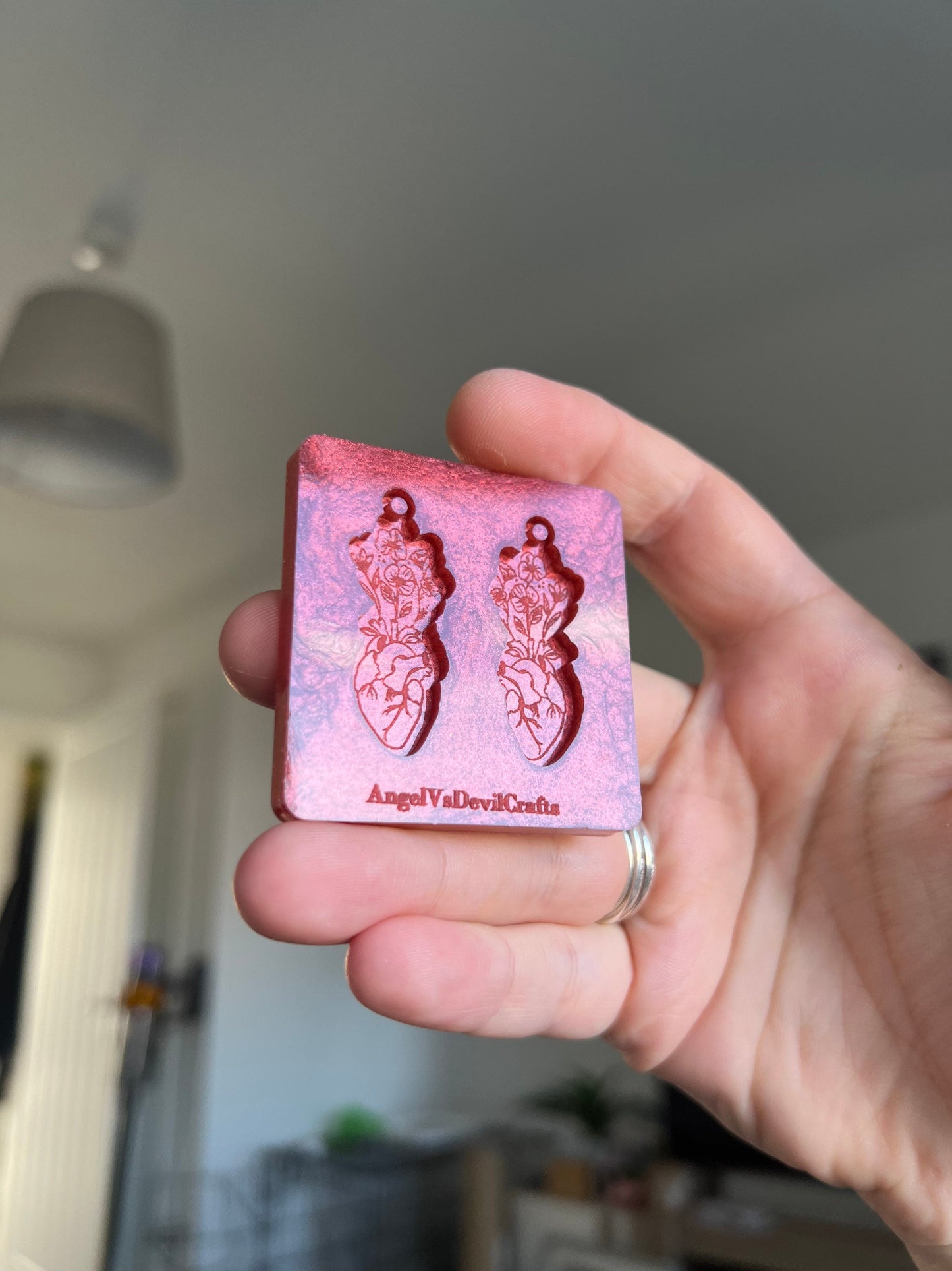 1.5 inch Flower Anatomical Hearts Silicone Mould